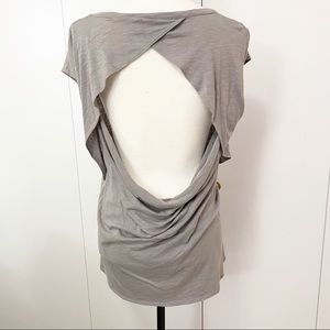 Chaser Grey Open Back T-Shirt Size Small